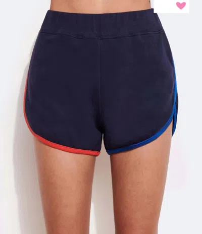 Sundry Colorblock Vintage Shorts In Navy In Blue