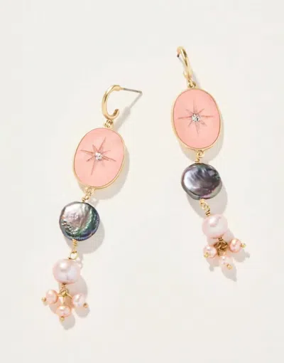 Spartina 449 Linden Dangle Earrings In Pink Mother Of Pearl