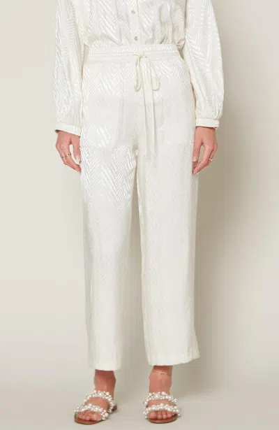 Current Air Textured Ankle Pant In Ivory In White