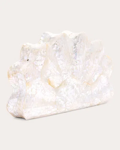 Emm Kuo Women's Loulou Mother Of Pearl Shell Clutch In White