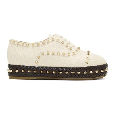 Charlotte Olympia Ivory Studded Hoxton Oxfords In White