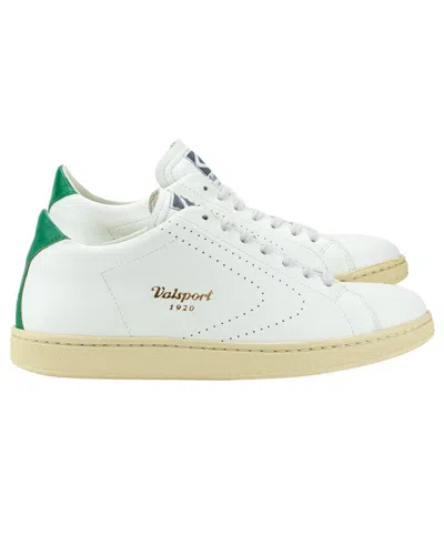 Pre-owned Valsport Low Shoes Tournament Logo Casual Sneaker Leather White Green Man
