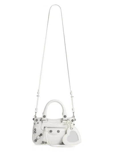 Balenciaga Women's Neo Cagole Mini Top Handle Bag In White