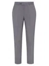 Brunello Cucinelli Men's Super 150s Formal Fit Trousers In Grey