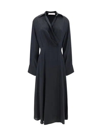 Valentino Toile Iconographe Midi Dress In Black