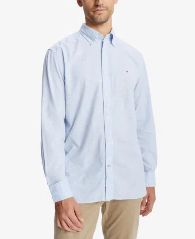 Tommy Hilfiger Regular Fit Cotton Poplin Shirt In Calm Blue