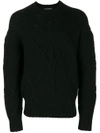 NEIL BARRETT ribbed knit jumper,BMA679VF621C12309149