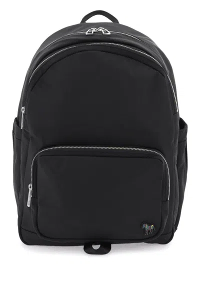 Ps By Paul Smith Ps Paul Smith Nylon Backpack With Zebra Detail In Black