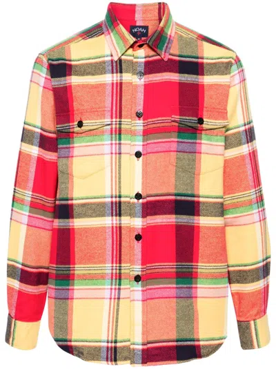 Noah Ny Heavyweight Plaid-check Flannel Shirt In Yellow