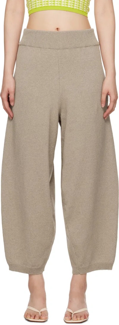 Cordera Cotton Knitted Trousers Taupe