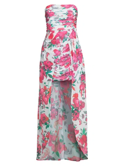 Hutch Women's Lissi Floral High-low Maxi Dress In Icy Overgrown Garden Floral