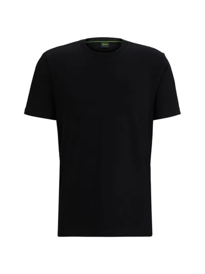 Hugo Boss Cotton-jersey T-shirt In A Regular Fit In Black