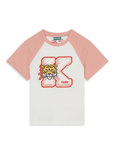 Kenzo Little Girl's & Girl's Logo Cotton T-shirt In Ivory