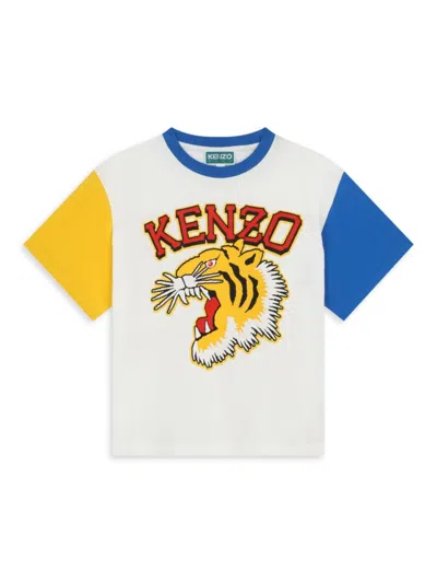 Kenzo Little Boy's & Boy's Graphic Logo Cotton T-shirt In Ivory