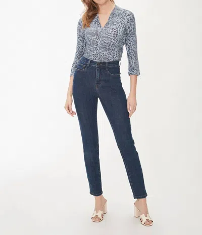 Fdj Suzanne Slim Straight Leg-indigo- French Dressing Jeans In Blue