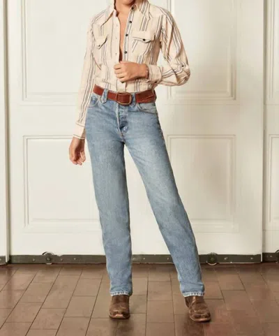 Boyish High-rise Western Far Country Straight Jean In Blue