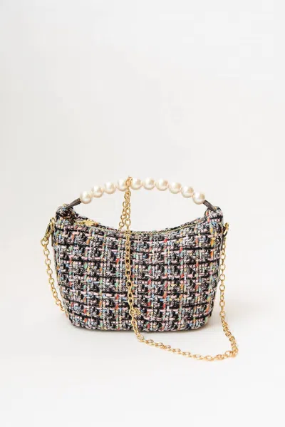 Lele Sadoughi Hazel Pearly Tweed Top-handle Bag In Multi
