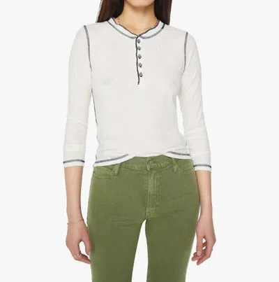 Mother The Itty Bitty Pixie Henley Marshmellow Jeans In White