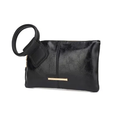 Mkf Collection By Mia K Simone Vegan Leather Clutch/wristlet For Women's In Black