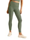 Beyond Yoga Women's At Your Leisure High-waisted Cropped Leggings In Moss Green Heather
