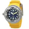 Citizen Eco-drive Men's Promaster Dive Yellow Strap Watch 48mm In Blue / Gold Tone / Yellow
