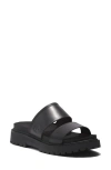 Timberland Clairemont Way Womens Leather Sliders In Black Full Grain