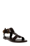 Steve Madden Women's Brazinn Gladiator Flat Sandals In Dark Chocolate Brown
