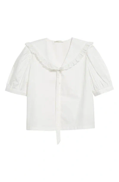 Sandy Liang White Florent Shirt In 100 White