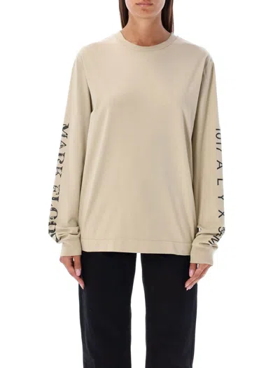 Alyx Graphic-print Long-sleeved T-shirt In Tan