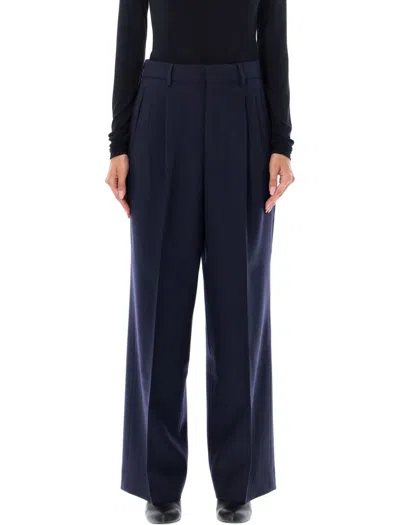 Ami Alexandre Mattiussi Pleated Pant In Navy