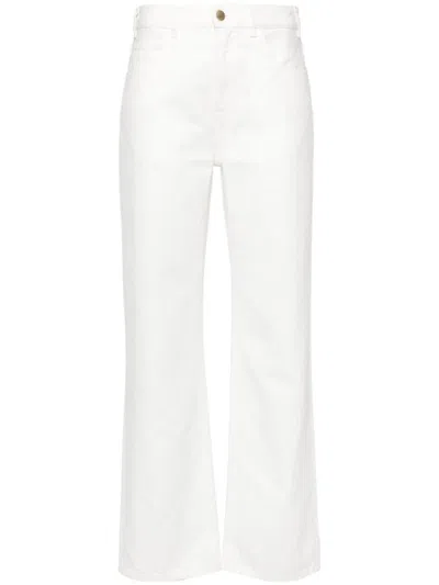 Chloé Wide Leg Denim Jeans In White