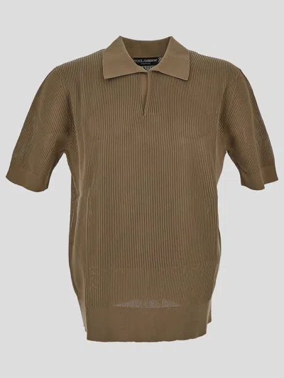 Dolce & Gabbana T-shirts And Polos In Beige