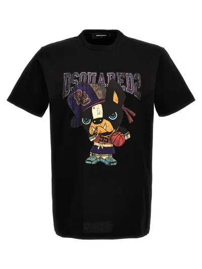 Dsquared2 Printed T-shirt In Black