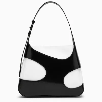 Ferragamo Medium Shoulder Bag With Cut Out Black White In Multicolor