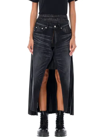 Junya Watanabe X Levi's Pleated Skirt In Black