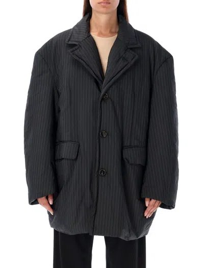 Mm6 Maison Margiela Puffer Tailoring Jacket In Black/grey