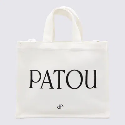 Patou Logo-print Canvas Tote In White