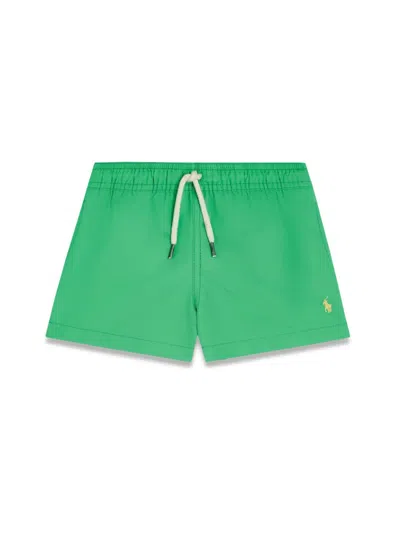 Ralph Lauren Kids' Polo Pony Swim Shorts In Green