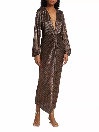 Ramy Brook Women's Sutton Metallic Maxi Dress In Brown