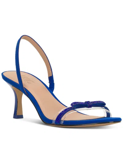 Inc Linette Womens Slip On Ankle Strap Heels In Blue