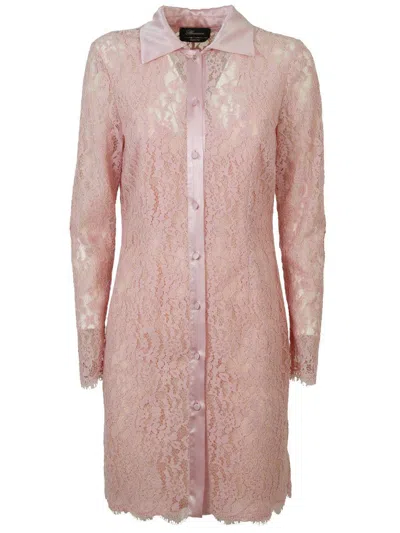 Blumarine Lace Chemiser Dress Clothing In Pink