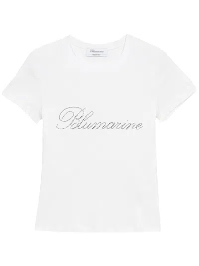 Blumarine Logo T-shirt Clothing In White