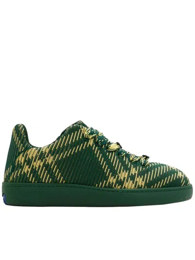 Burberry Knitted Sneakers Shoes In Green