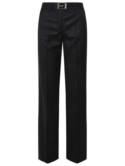 Dolce & Gabbana Black Flannel Flare Pants