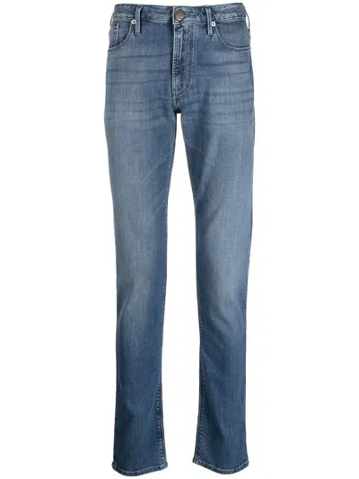 Emporio Armani Denim Cotton Jeans In Blue