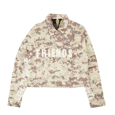 Vlone Beige Digi Camo Denim Jacket