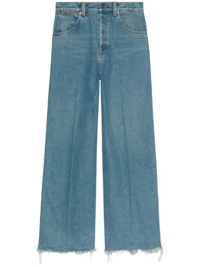 Gucci Organic Cotton Denim Skate Jeans In Blue