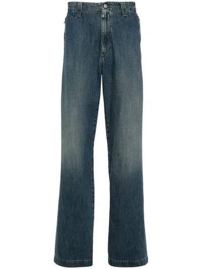 Mm6 Maison Margiela Straight Denim Jeans In Blue