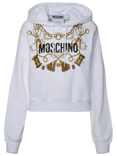 Moschino White Cotton Sweatshirt
