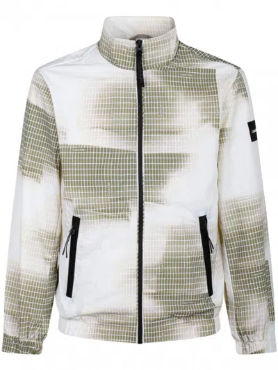 Calvin Klein Diffused Grid Aop Blouson Clothing In White
